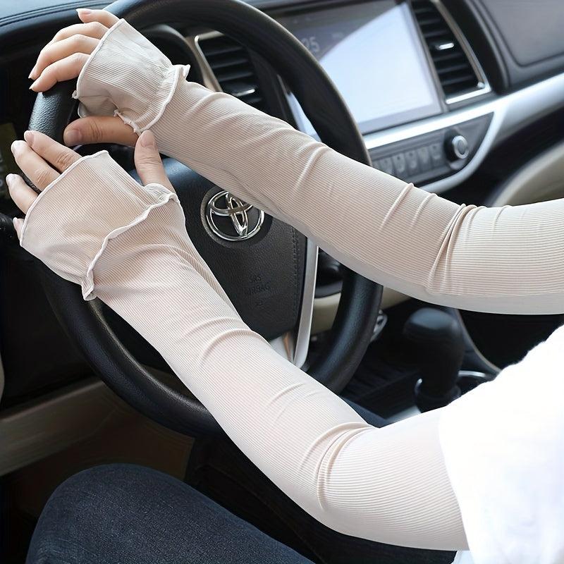 Cooling Breathable Sweat Gloves Arm Sun Protection Sleeves For Women