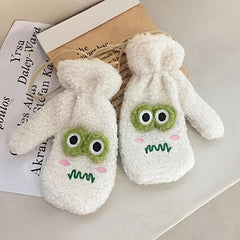 Frog Eye Mittens With Halter Neck Gloves