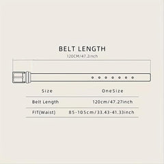 Casual Retro Western Cowboy Belt Embossed Hardware For Men
