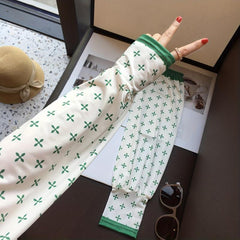 Clover Sunscreen Ice Sleeves Loose Arm Sleeves Anti UV for Women Men