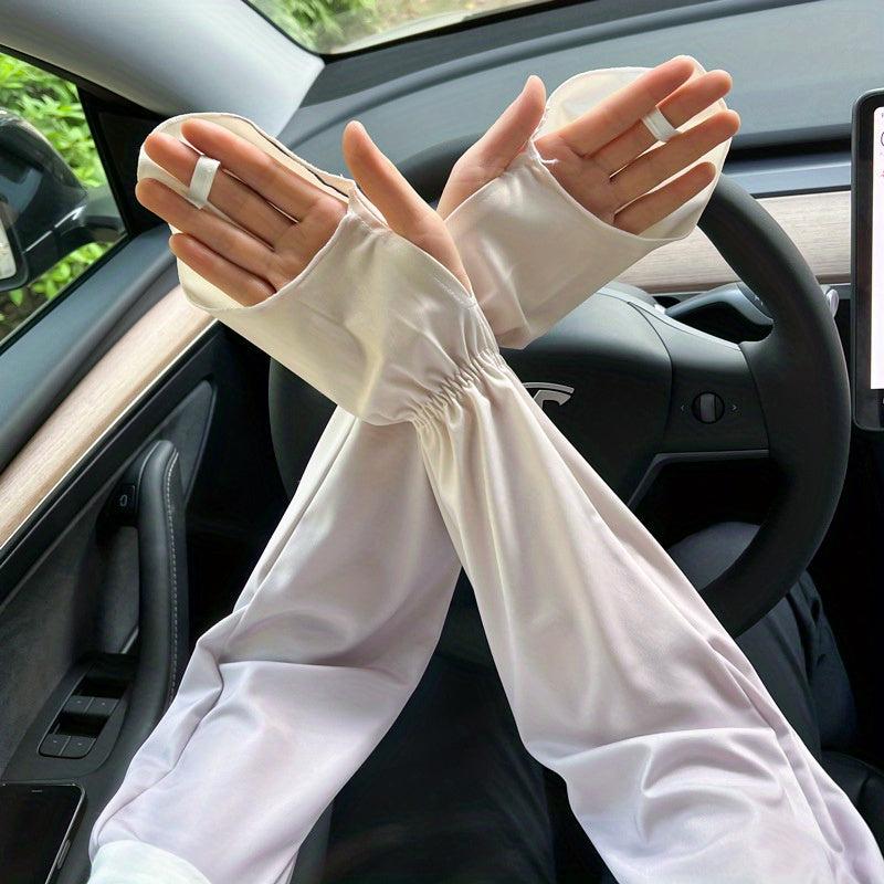 Sunshade Sleeve Long Arm Sleeve UV Protection Cooling Ice Viscose Cuffs