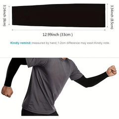 2pc High Elastic Sunscreen Sleeves Thin Ice Viscose Long Arm Protection Gloves