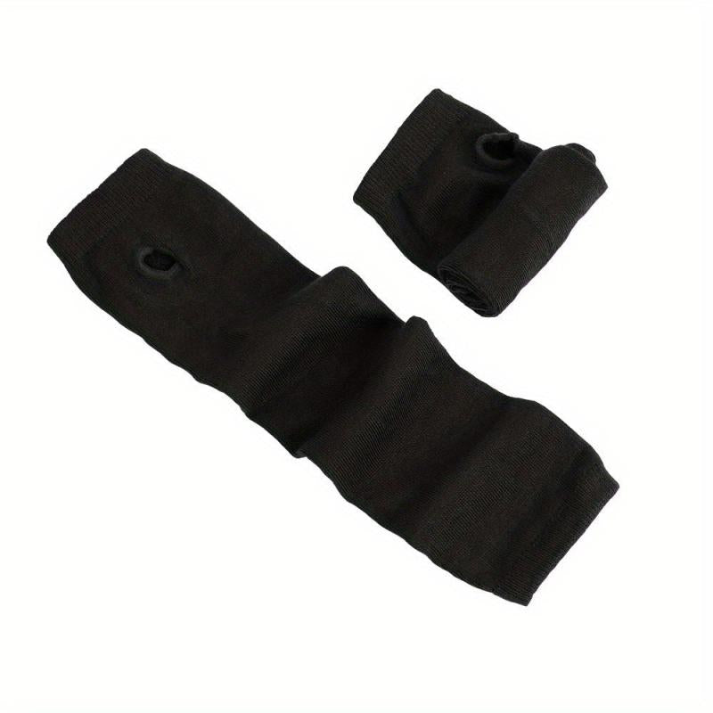 Striped Knitted Long Gloves Y2K Fingerless Gloves Unisex Hip Hop Elastic Gloves