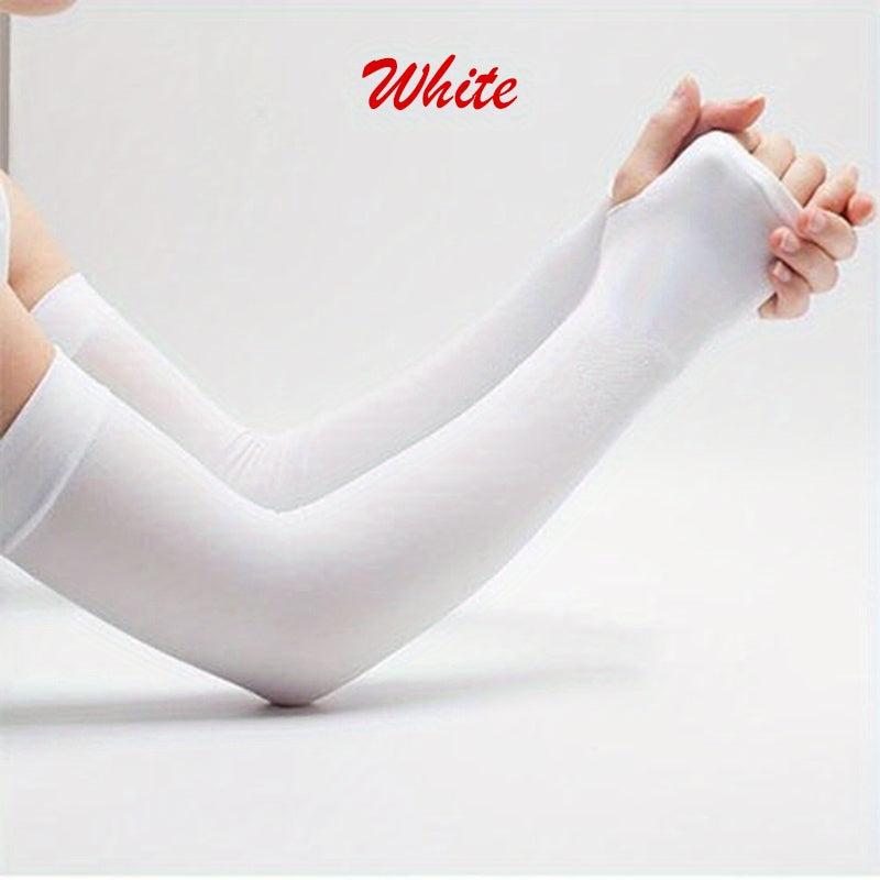 Sunproof Ice Sleeves Candy Elastic Gloves Long Fingerless Gloves
