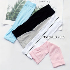 Sunproof Ice Sleeves Candy Elastic Gloves Long Fingerless Gloves