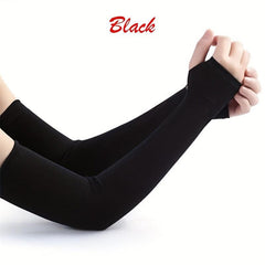 Sunproof Ice Sleeves Candy Elastic Gloves Long Fingerless Gloves