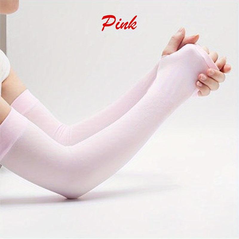 Sunproof Ice Sleeves Candy Elastic Gloves Long Fingerless Gloves