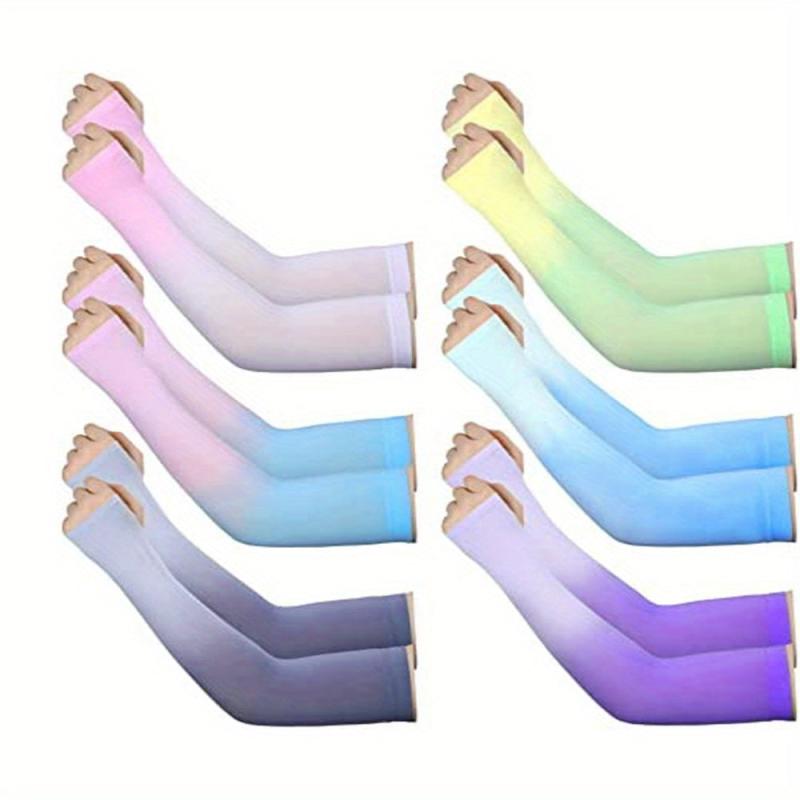 6 Pairs UV Sun Protection Gloves Arm Sleeves Elastic Sports Sleeve