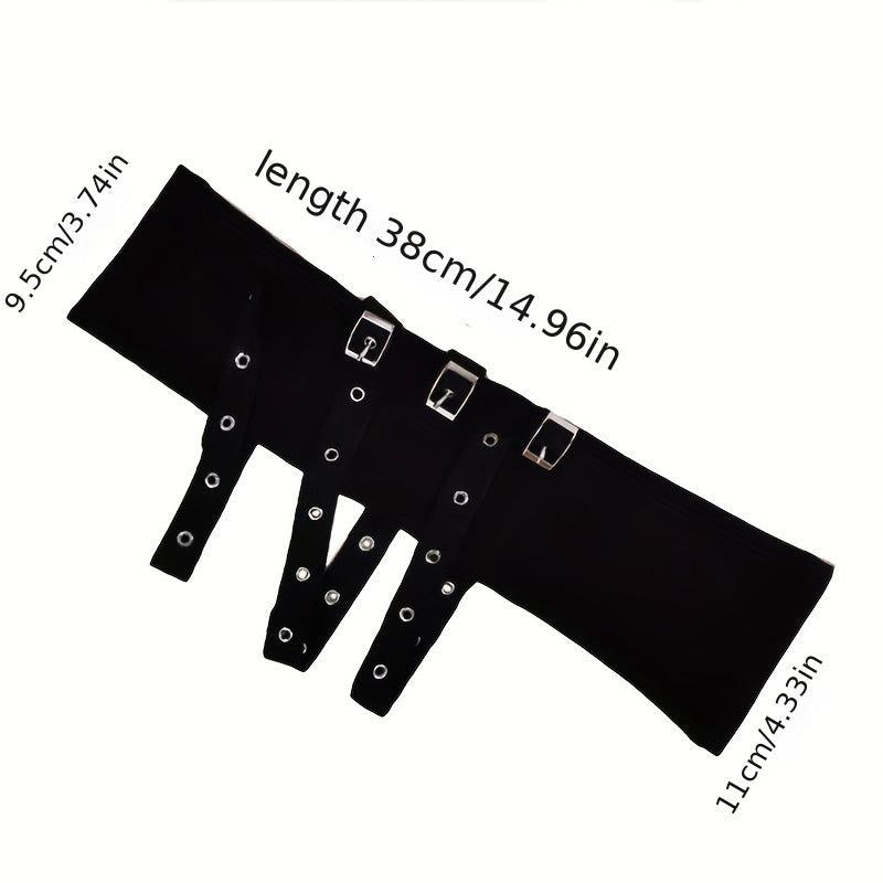 Rivet Belt Decor Punk Gloves Gothic Fingerless Gloves