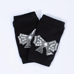 Rhinestone Bowknot Y2K Gloves for Women