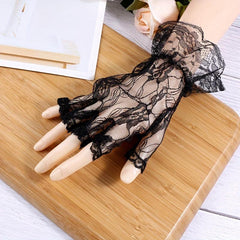 Lace Mesh Half Finger Gloves for Wedding Party