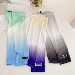 Gradient Ice Sleeves Adjustable Sun Protection Long Arm Sleeves