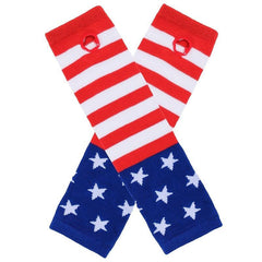 Flag Knitted Gloves Block Elastic Long Gloves Unisex