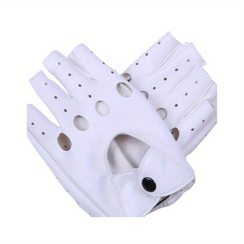 Half Finger Gloves Faux Leather Dance Photography