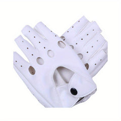 Half Finger Gloves Faux Leather Dance Photography