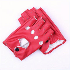 Half Finger Gloves Faux Leather Dance Photography