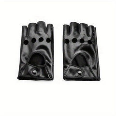 Half Finger Gloves Faux Leather Dance Photography