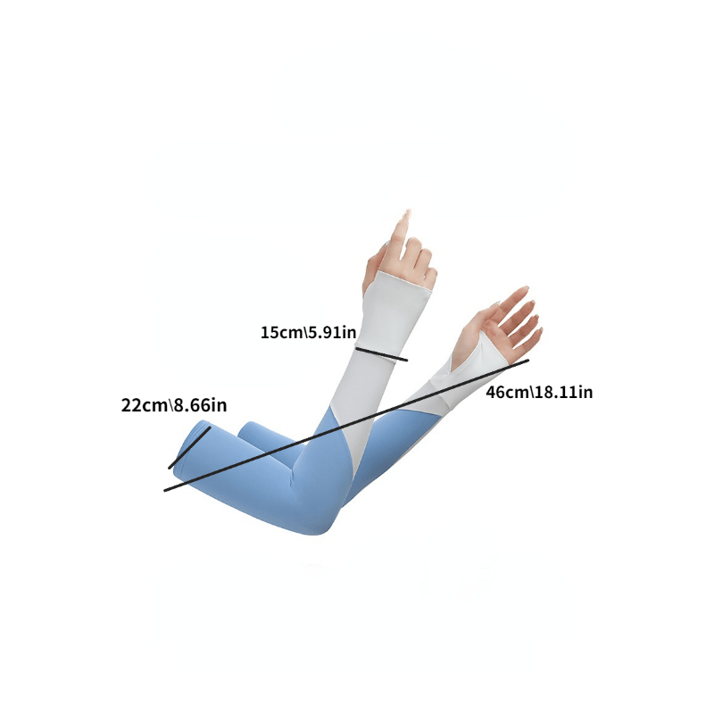 Block Ice Sleeve UV Protection Fingerless Gloves for Outdoor
