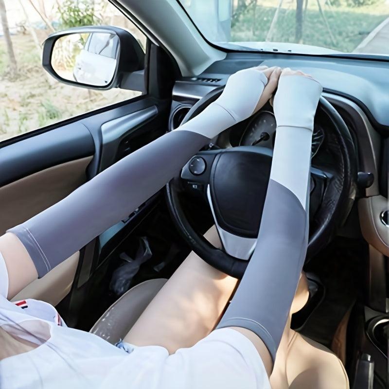 Block Ice Sleeve UV Protection Fingerless Gloves for Outdoor