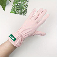 Sunscreen Gloves Solid Breathable UV Protection Ice Viscose Gloves