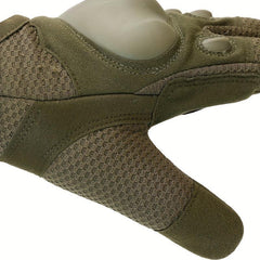 Green Touchscreen Tactical Gloves Full Finger Antislip for Sports Motorcycle