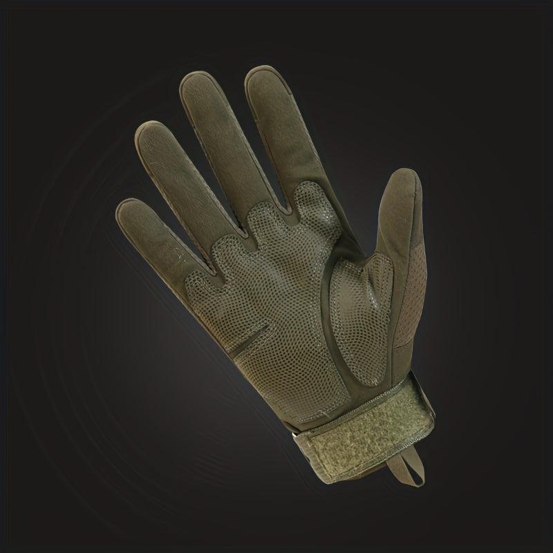 Green Touchscreen Tactical Gloves Full Finger Antislip for Sports Motorcycle