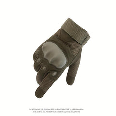 Green Touchscreen Tactical Gloves Full Finger Antislip for Sports Motorcycle