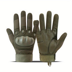 Green Touchscreen Tactical Gloves Full Finger Antislip for Sports Motorcycle