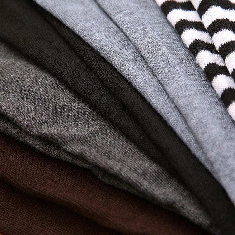 Striped Long Fingerless Gloves Arm Cover Warm Knitted Gloves Winter