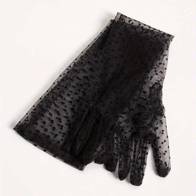 Polka Dot Long Gloves Sunscreen Decoration Gloves Women