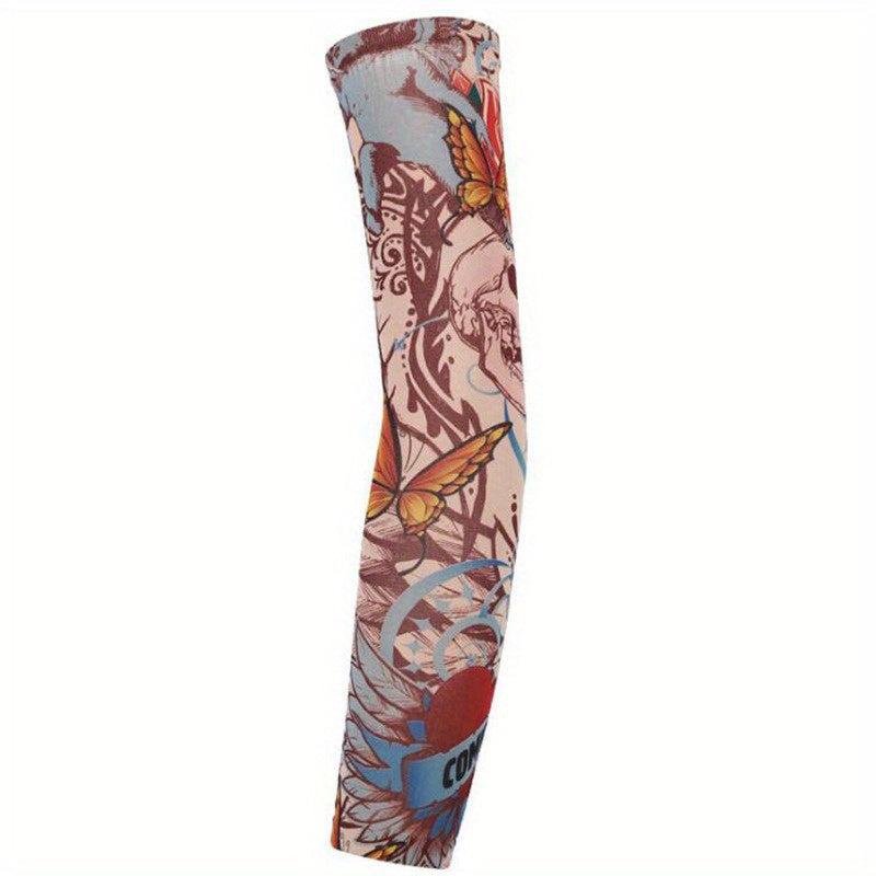 Tattoo Print Arm Sleeve Unisex Ice Sleeves Long Elastic Glove