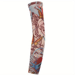 Tattoo Print Arm Sleeve Unisex Ice Sleeves Long Elastic Glove
