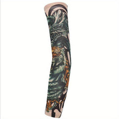 Tattoo Print Arm Sleeve Unisex Ice Sleeves Long Elastic Glove