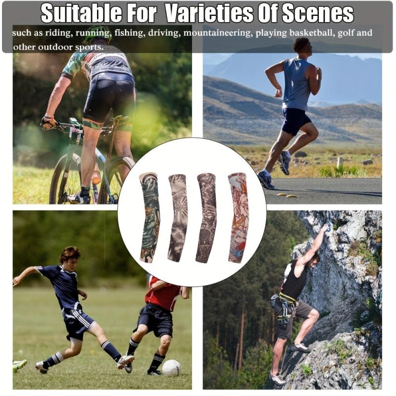 Tattoo Print Arm Sleeve Unisex Ice Sleeves Long Elastic Glove