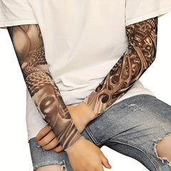 Tattoo Print Arm Sleeve Unisex Ice Sleeves Long Elastic Glove