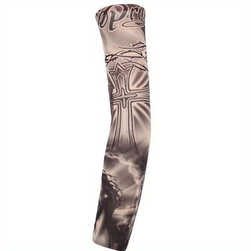 Tattoo Print Arm Sleeve Unisex Ice Sleeves Long Elastic Glove