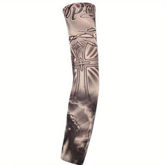 Tattoo Print Arm Sleeve Unisex Ice Sleeves Long Elastic Glove