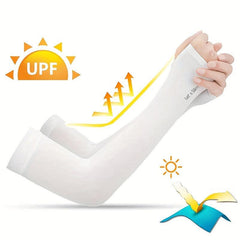 Sunproof Ice Sleeve Solid Long Gloves UV Protection