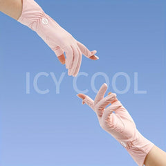Ice Viscose Sunscreen Gloves Short Solid Elastic Gloves Touch Screen UV Protecti