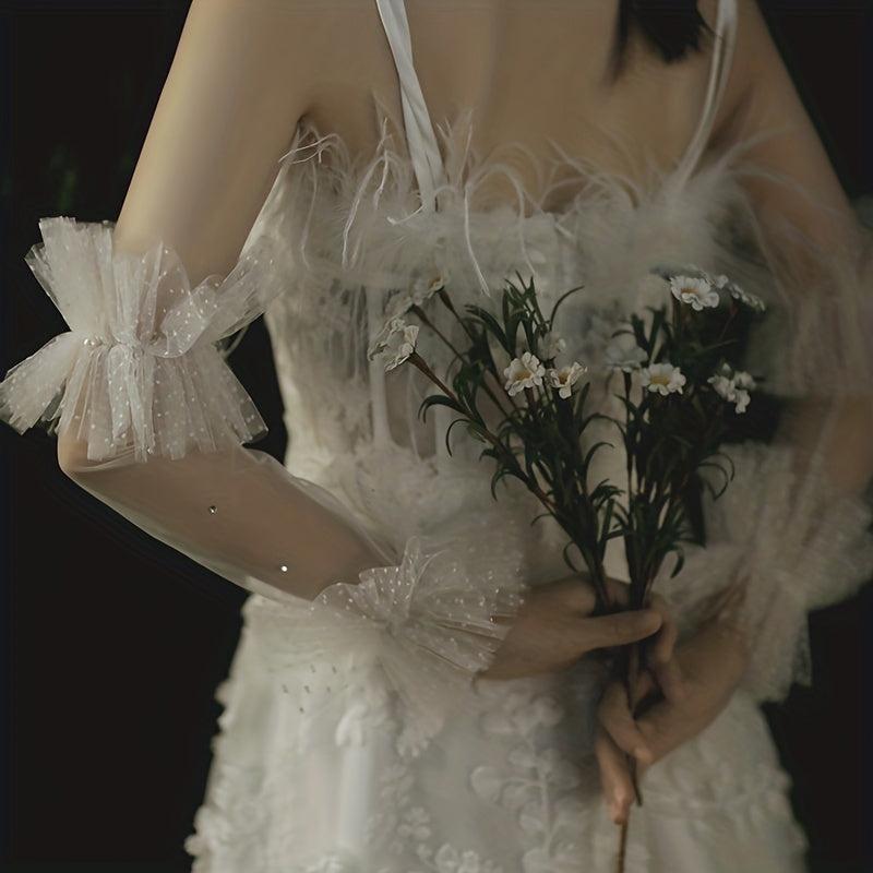 Bridal Wedding Pearl Gloves Wrist Decor Wedding Dress Cuff