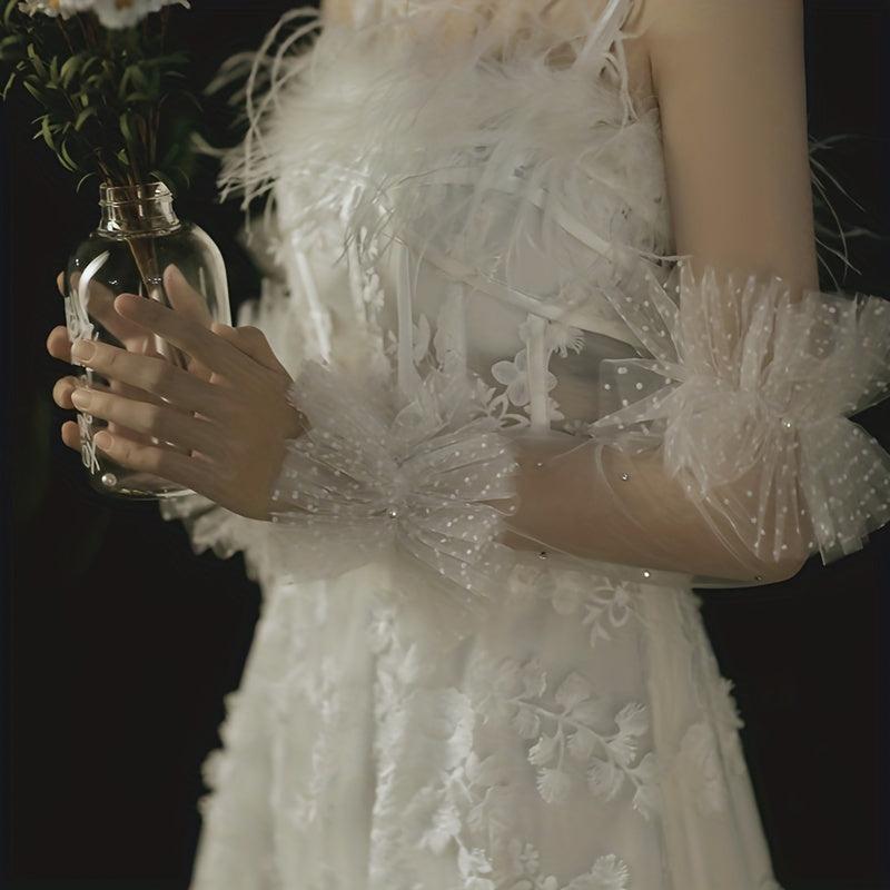 Bridal Wedding Pearl Gloves Wrist Decor Wedding Dress Cuff