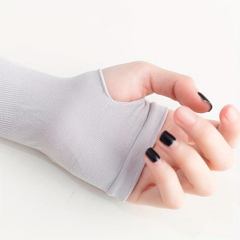 Ice Viscose Sunscreen Sleeve Long Arm UV Protection with Thumb Hole