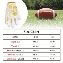 Adjustable Closure Football Gloves Sticky Wide Receiver Gloves