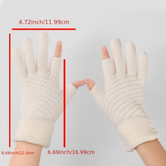 Knitted Fingerless Gloves Couple Wool Gloves