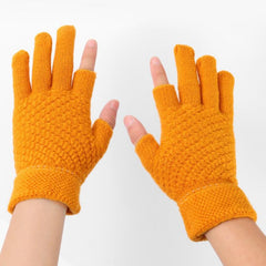 Knitted Fingerless Gloves Couple Wool Gloves