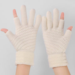 Knitted Fingerless Gloves Couple Wool Gloves