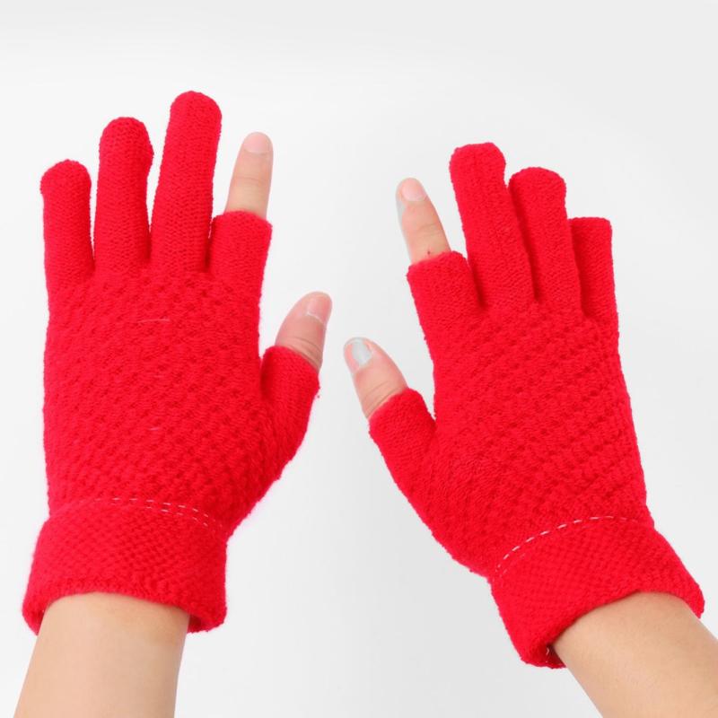 Knitted Fingerless Gloves Couple Wool Gloves