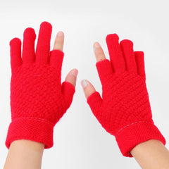 Knitted Fingerless Gloves Couple Wool Gloves
