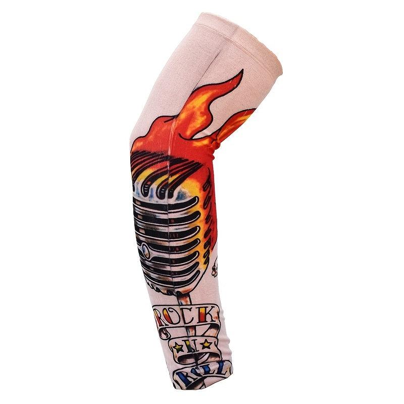 Seamless Tattoo Sleeves Arm Ice Sleeves Women's Summer Cycling Driving