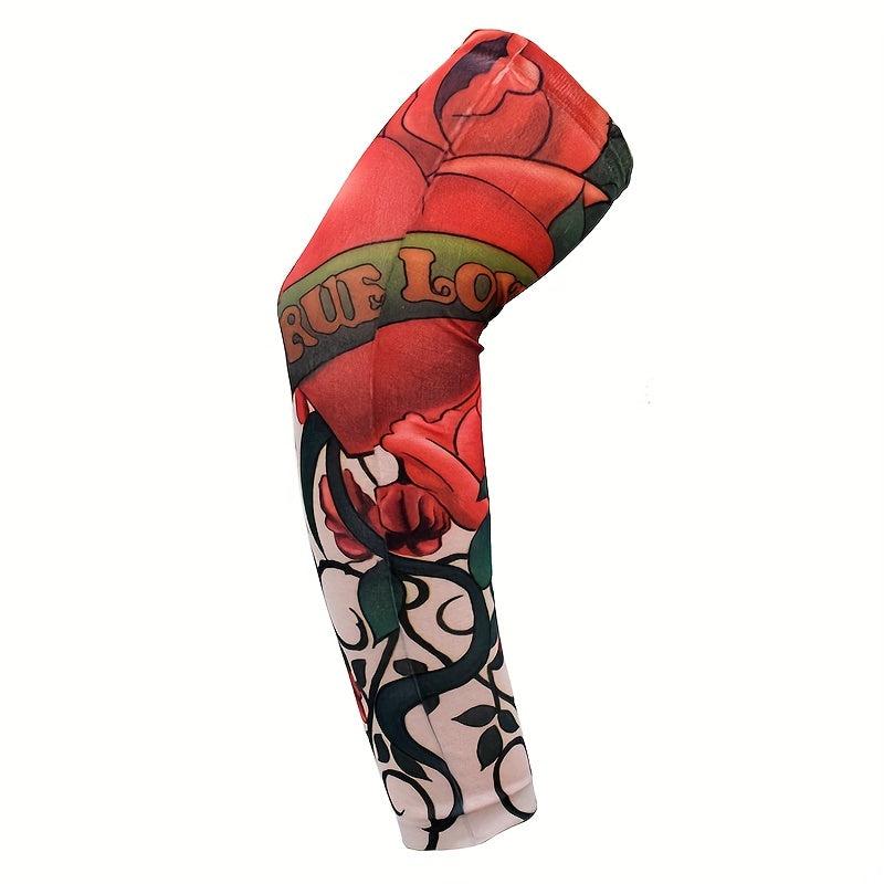 Seamless Tattoo Sleeves Arm Ice Sleeves Women's Summer Cycling Driving